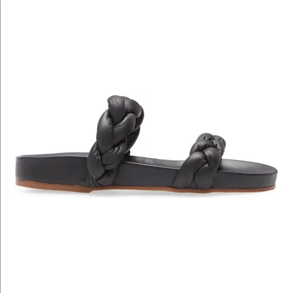 KAANAS Coco Chunky Braided Pool Slide NWT Black - Picture 2 of 5
